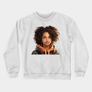 AFRICAN AMERICAN GIRLS SMILING HAPPY Crewneck Sweatshirt